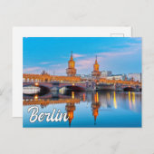 Oberbaum Bridge, Berlijn, Duitsland Briefkaart (Voorkant / Achterkant)