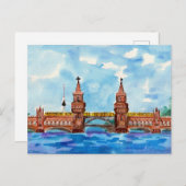 Oberbaum Bridge Berlin Briefkaart (Voorkant / Achterkant)