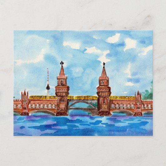 Oberbaum Bridge Berlin Briefkaart (Voorkant)