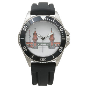 Oberbaum Bridge in Berlijn Horloge