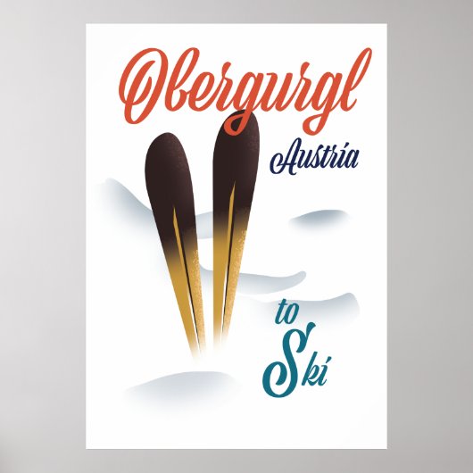 Obergurgl Austria Ski poster (Voorkant)