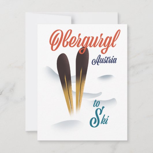 Obergurgl Austria Ski poster (Voorkant)