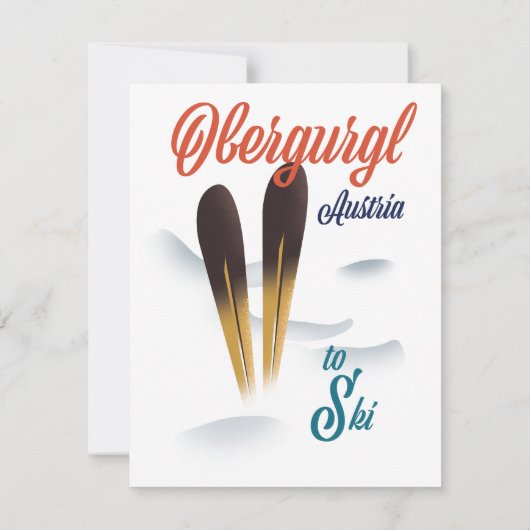 Obergurgl Austria Ski poster (Achterkant)