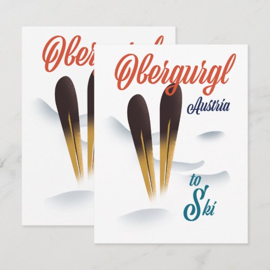 Obergurgl Austria Ski poster (Voorkant / Achterkant)