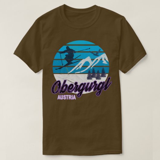 Obergurgl Austria Ski Resort Snowboarding W T-shirt (Design voorkant)