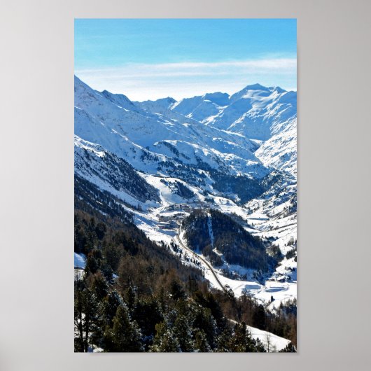Obergurgl Hochgurgl Tirol Austrian Alps Oostenrijk Poster (Voorkant)