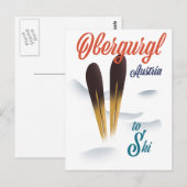 Obergurgl Oostenrijk ski poster Briefkaart (Voorkant / Achterkant)