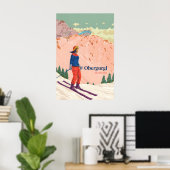 Obergurgl Skigebied Reisposter Poster (Thuiskantoor)
