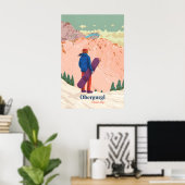 Obergurgl Snowboarden Reisposter Poster (Thuiskantoor)