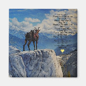 Oberhalsi Pack Goat/Idaho Mountains/Poem/c/hart M Magneet (Voorkant)