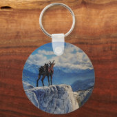Oberhalsi Pack Goat in het Idaho-gebergte Sleutelhanger (Voorkant)