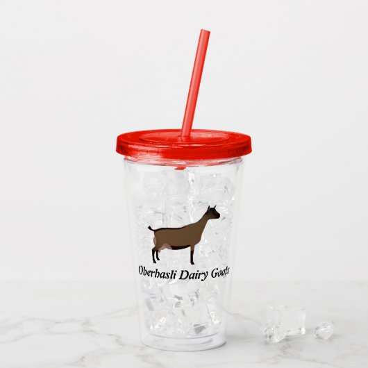 Oberhasli Dairy Goat Acryl Drinkbeker (Achterkant ijs)