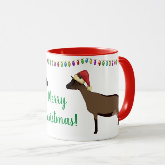 Oberhasli Dairy Goat Kerstmis Mok (Voorkant rechts)