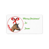 Oberhasli Geit Kerstcadeau Label Sticker (Voorkant)