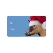 Oberhasli Geit Santa Goat Kerstcadeau Label