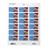 Oberhasli Geit Santa Goat Kerstcadeau Label (Full Sheet)
