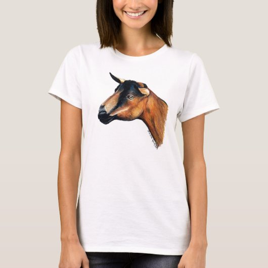 Oberhasli Goat Art Shirt (Voorkant)