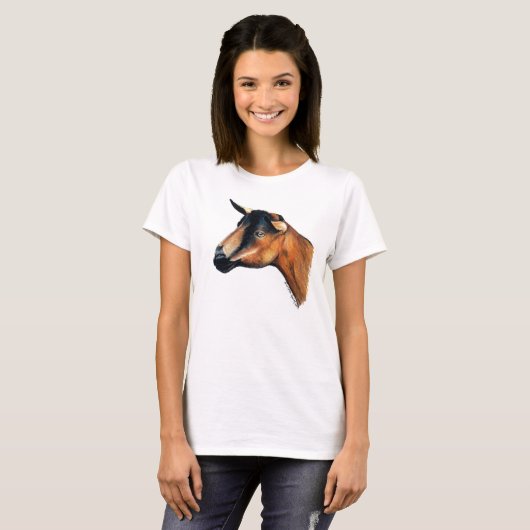 Oberhasli Goat Art Shirt (Voorkant volledig)
