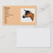 "Oberhasli Goat" — Visitekaartje voor dierlijke ku (Voorkant / Achterkant)