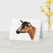 "Oberhasli Goat" — Wenskaart voor dierlijke kunst Kaart (Gele Bloem)