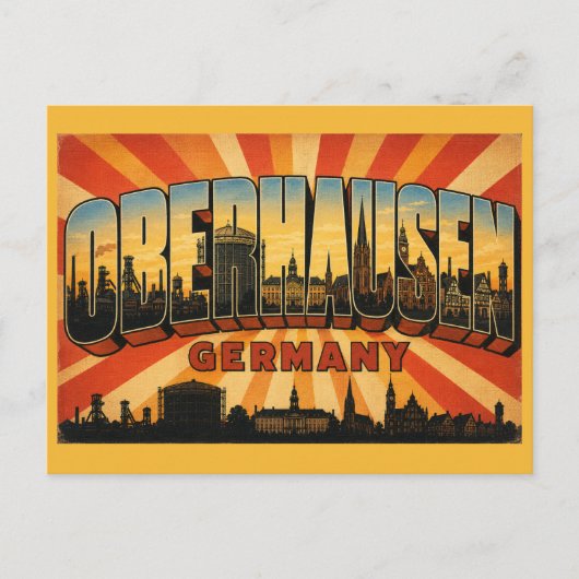 Oberhausen Duitsland Gasometer Briefkaart (Voorkant)