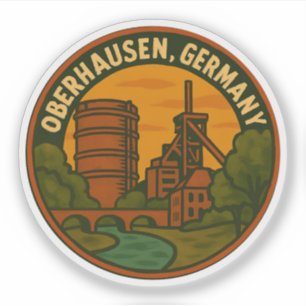 Oberhausen Duitsland Industriële Kunst Sticker