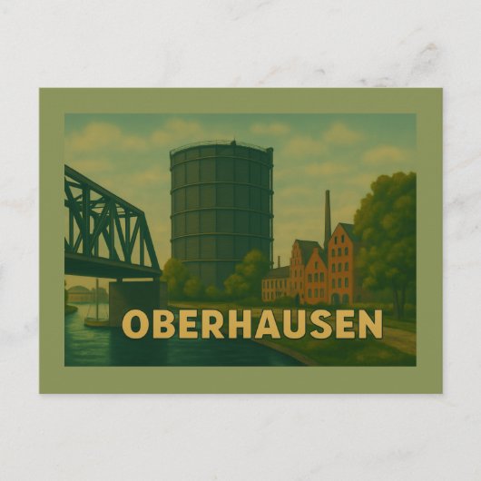 Oberhausen Duitsland Stad Kunst Briefkaart (Voorkant)