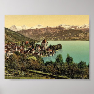 Oberhofen, Bernese Oberland, Zwitserland c Poster
