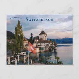 Oberhofen Castle Schloss Oberhofen Zwitserland Briefkaart