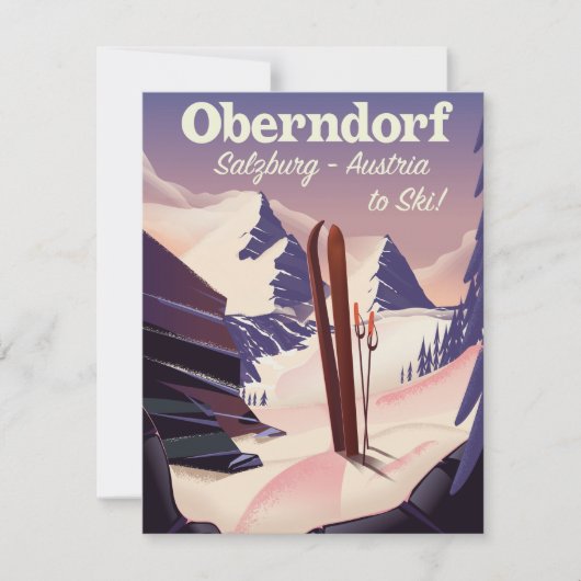 Oberndorf,Salzburg,Oostenrijk,ski-poster (Voorkant)
