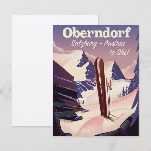 Oberndorf,Salzburg,Oostenrijk,ski-poster (Voorkant / Achterkant)