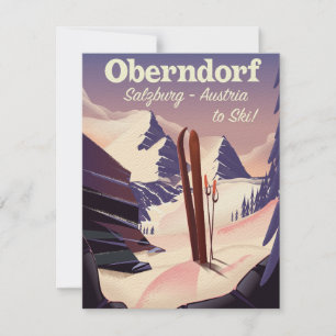 Oberndorf,Salzburg,Oostenrijk,ski-poster