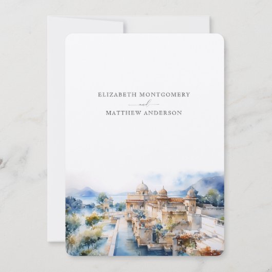 Oberoi Udaivilas Lake Pichola India Bruiloft Kaart (Achterkant)