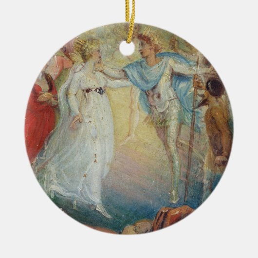 Oberon en Titania uit 'A MidSummer Night's Dream' Keramisch Ornament (Voorkant)