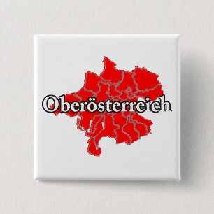 Oberösterreich Vierkante Button 5,1 Cm