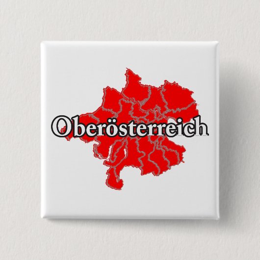 Oberösterreich Vierkante Button 5,1 Cm (Voorkant)