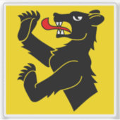 Obersimmental district vlag, Zwitserland Sticker (Voorkant)