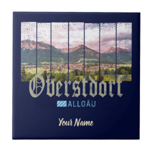 Oberstdorf Allgäu Vintage Beieren Duitsland Souven Tegeltje