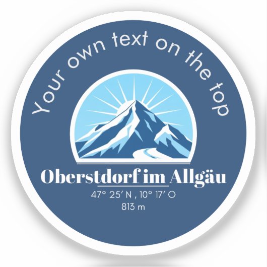 Oberstdorf Duitsland berg souvenir decor Sticker (Voorkant)