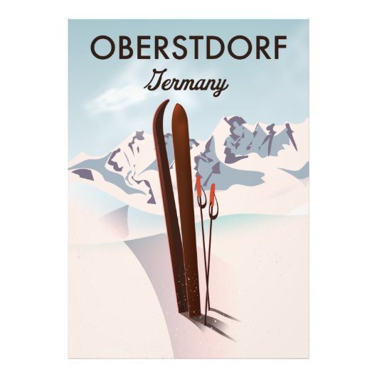 Oberstdorf Duitsland ski kunst. Foto Afdruk (Voorkant)
