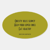 Obesitas Ovale Sticker (Voorkant)