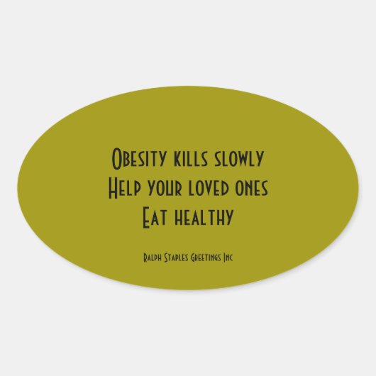 Obesitas Ovale Sticker (Voorkant)