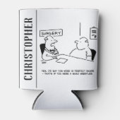 Obesitas Sumo Cartoon Blikjeskoeler (Voorkant)