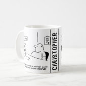 Obesitas Sumo Cartoon Koffiemok (Voorkant links)