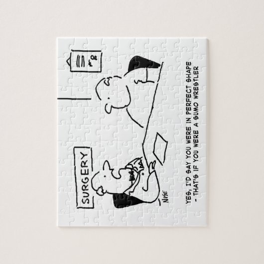 Obesitas Sumo Cartoon Legpuzzel (Verticaal)