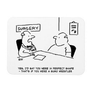 Obesitas Sumo Cartoon Magneet