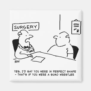 Obesitas Sumo Cartoon Magneet