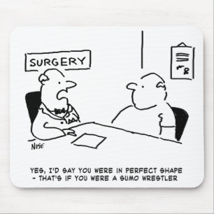 Obesitas Sumo Cartoon Muismat