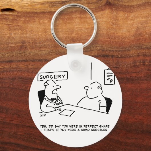 Obesitas Sumo Cartoon Sleutelhanger (Voorkant)