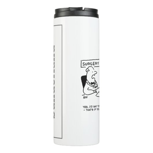 Obesitas Sumo Cartoon Thermosbeker (Achterkant)